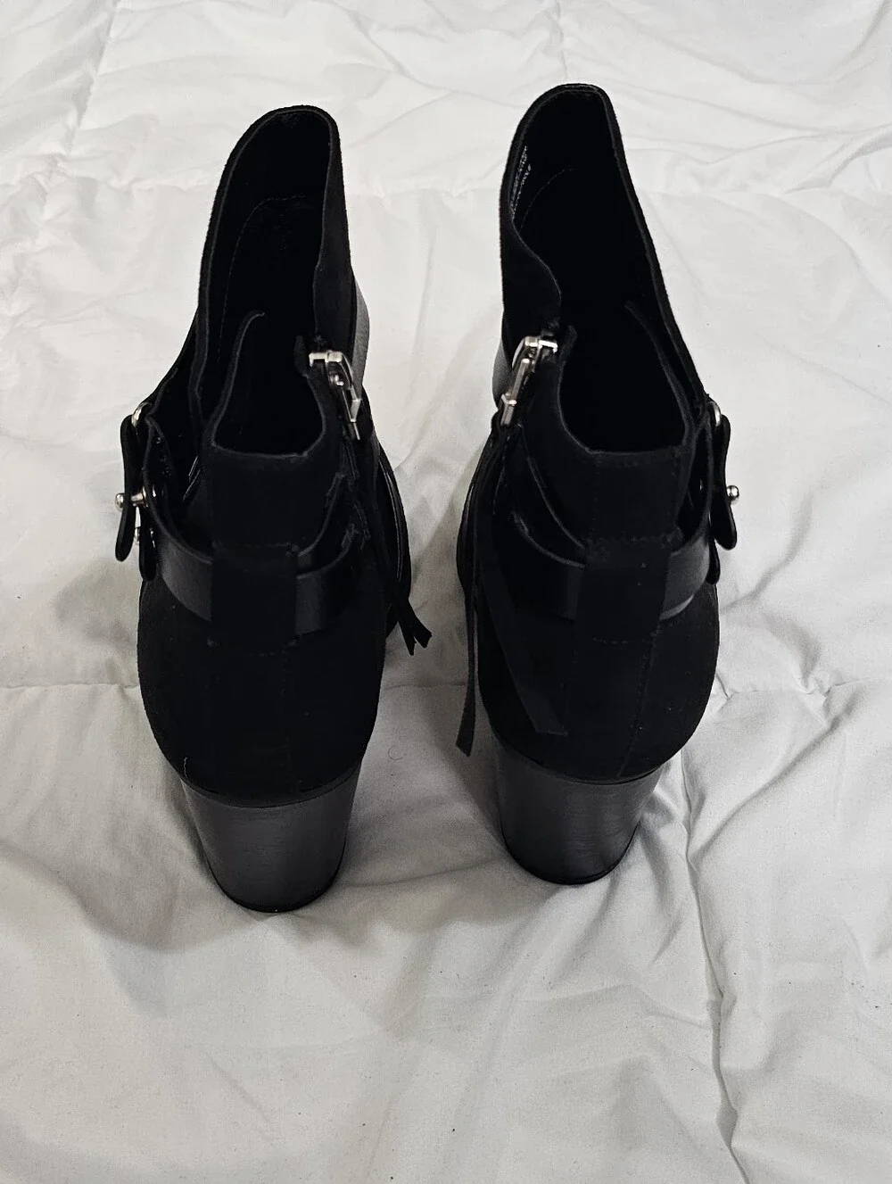 Torrid Black Heeled Boots With Buckles
